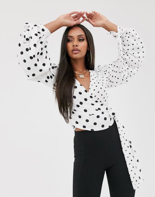 Polka dot top sales asos