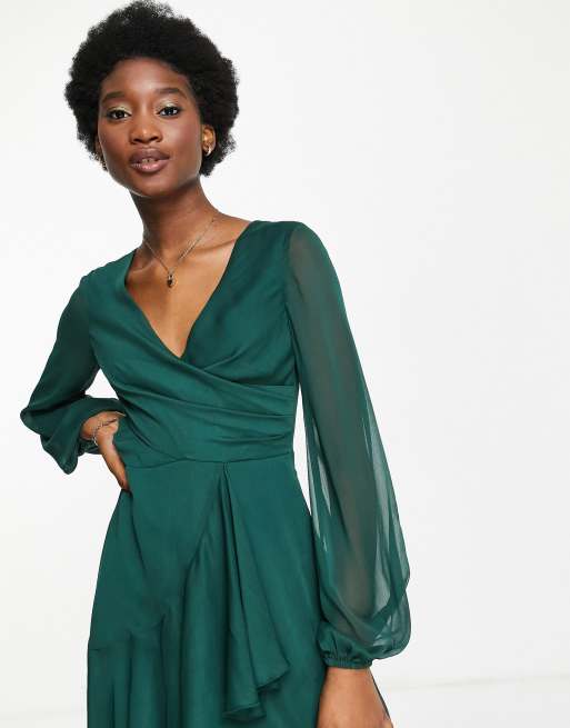 Forest green 2025 dress asos