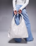 [ASOS DESIGN] ASOS DESIGN wrapped handle tote bag in off white No Size Off white