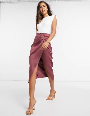 wrapped frill skirt