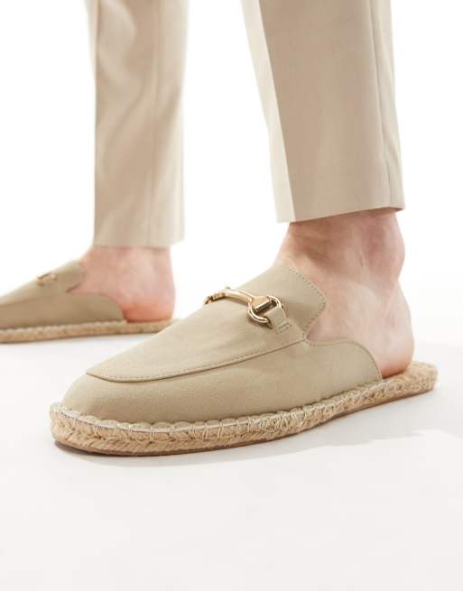 ASOS DESIGN – Wsuwane espadryle ze sprzączką w złotym kolorze, 4 z 4