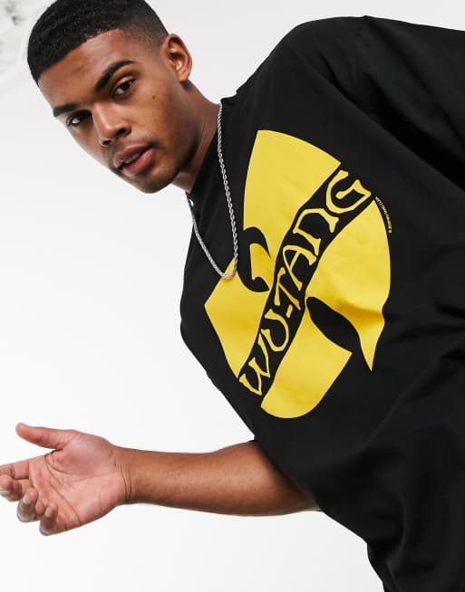 ASOS DESIGN Wu Tang Clan oversized fit t shirt in black in heavyweight jersey