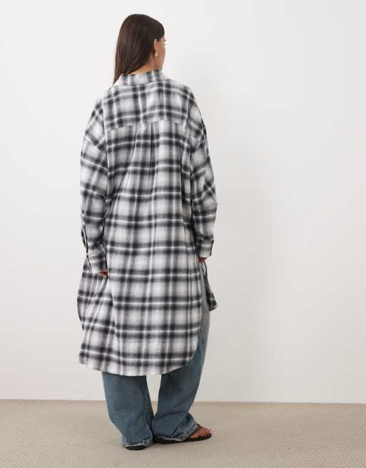 ASOS DESIGN wydłużona koszula w kratę, 4 z 4