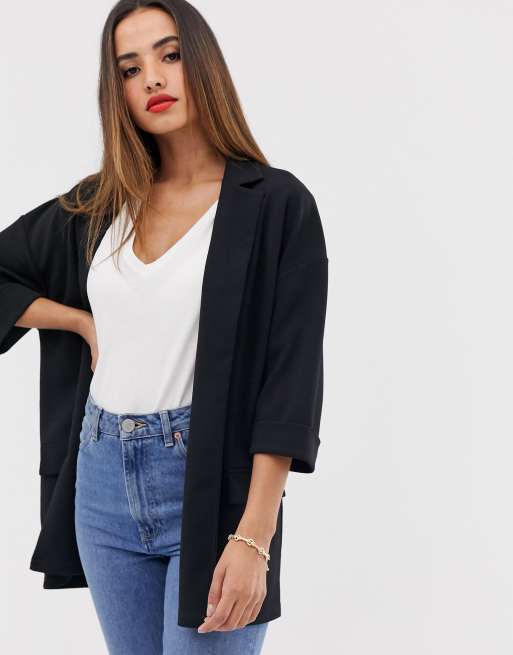 ASOS DESIGN – Wygodna marynarka o luźnym kroju z teksturowanego dżerseju