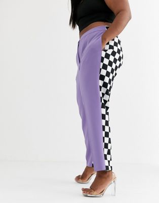 lilac cigarette trousers