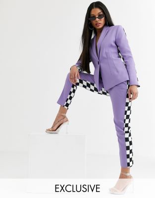 ensemble tailleur violet
