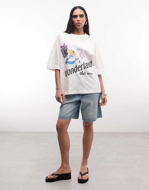 ASOS DESIGN x Disney – T-shirt med Alice i Underlandet-tryck - view 1