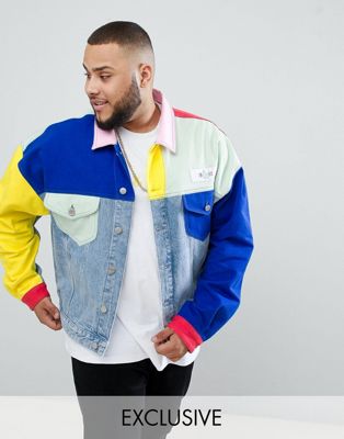 multi coloured denim jacket