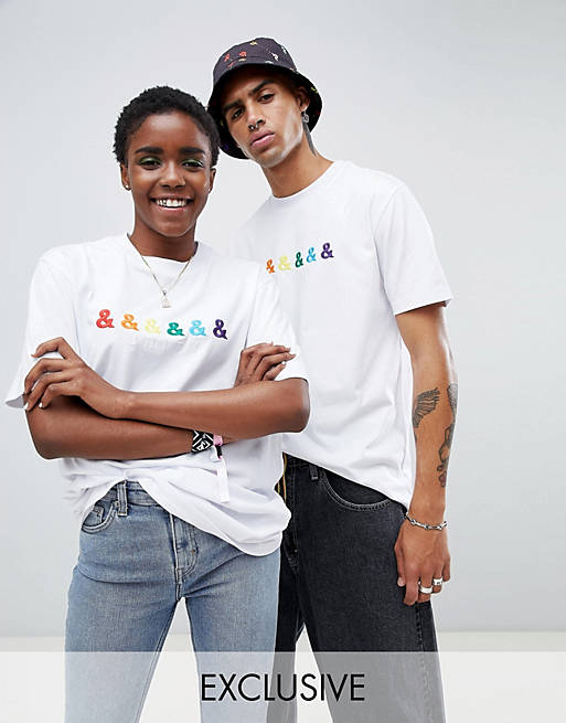 ASOS DESIGN x glaad& relaxed t-shirt with embroidery