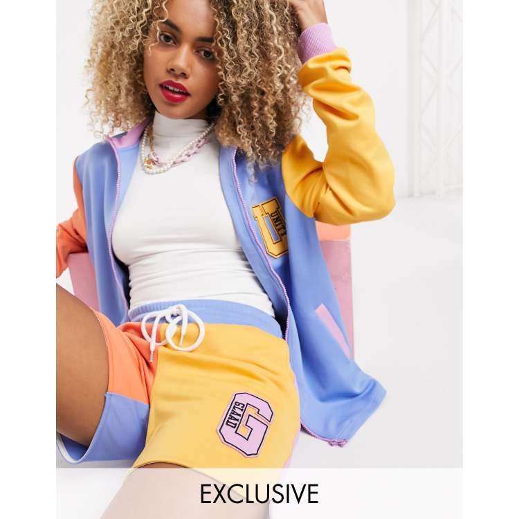 Asos design x glaad outlet & denim jacket in colourblock