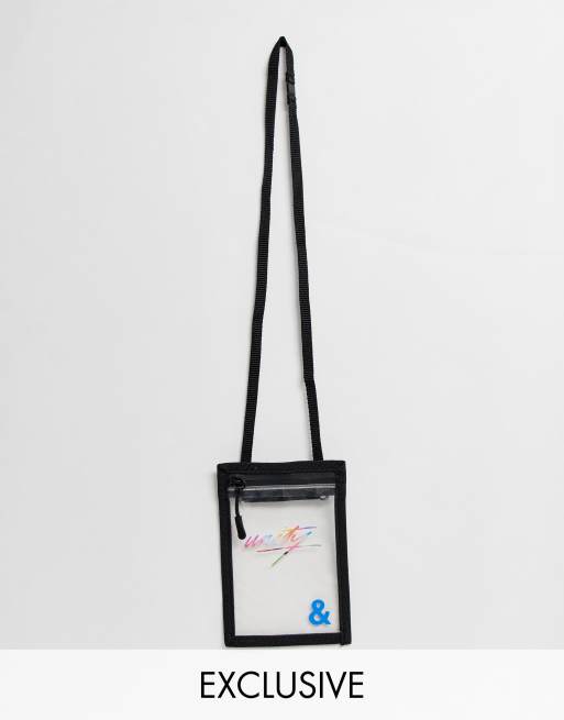 ASOS DESIGN x glaad unisex clear phone bag ASOS