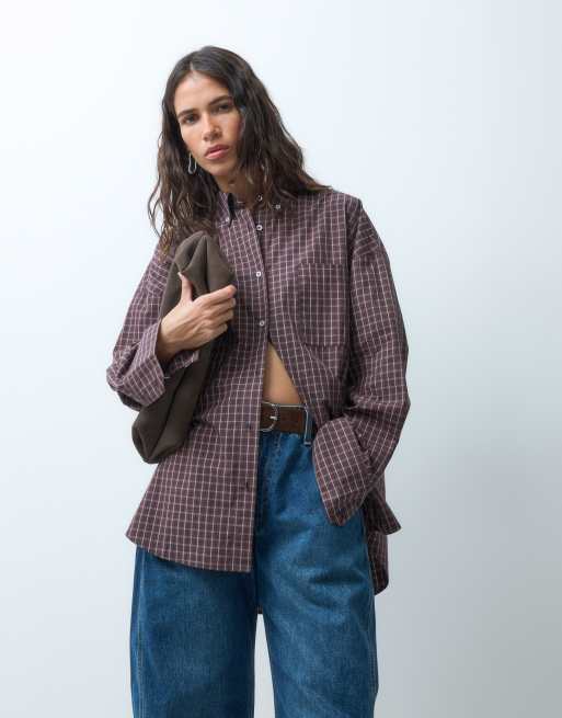 ASOS DESIGN XL oversized shirt in plaid, 2 of 9