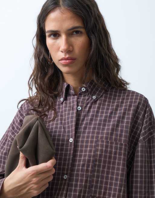 ASOS DESIGN XL oversized shirt in plaid, 4 of 9