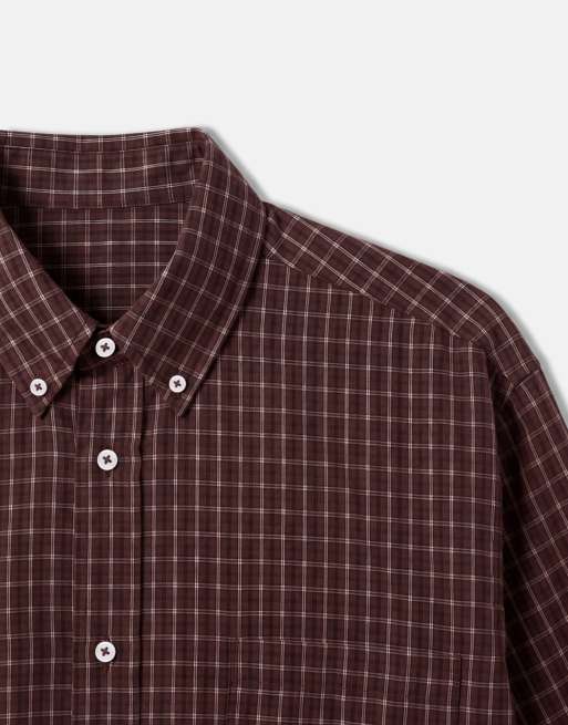 ASOS DESIGN XL oversized shirt in plaid, 9 of 9