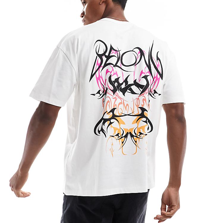 ASOS DESIGN – Y2K – Oversize-T-Shirt mit Print vorn und am Rücken ASOS DESIGN – Y2K – Oversize-T-Shirt mit Print vorn und am Rücken