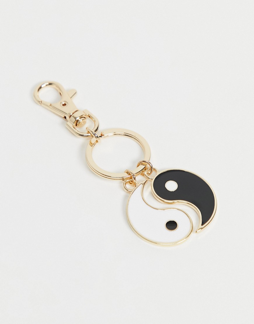 ASOS DESIGN yin & yang bag charm-Multi