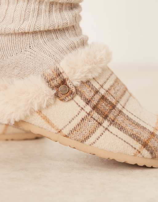 ASOS DESIGN - Zabby - Geruite klomp-pantoffels, 3 van 4