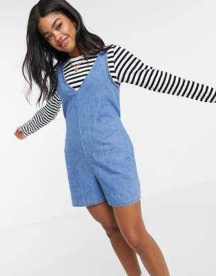 asos denim playsuit