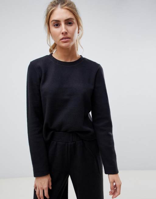 ASOS Design - Geribbelde loungesweater en -broek met wijde pijpen, 2 van 3