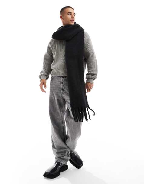 ASOS DESIGN - Zachte grote sjaal in zwart - view 1