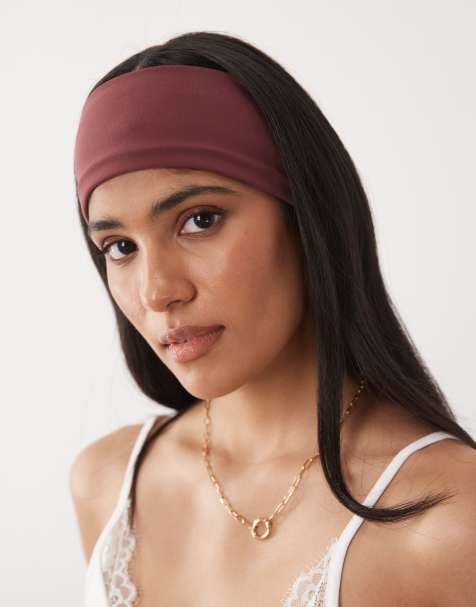 ASOS DESIGN - Zachte jersey hoofdband in bordeauxrood - view 1