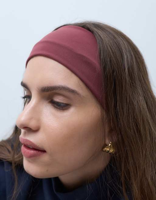 ASOS DESIGN - Zachte jersey hoofdband in bordeauxrood, 3 van 3