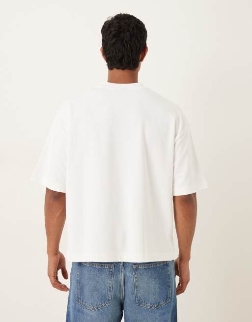 ASOS DESIGN - Zachte oversized recht T-shirt van zware stof in wit, 3 van 5