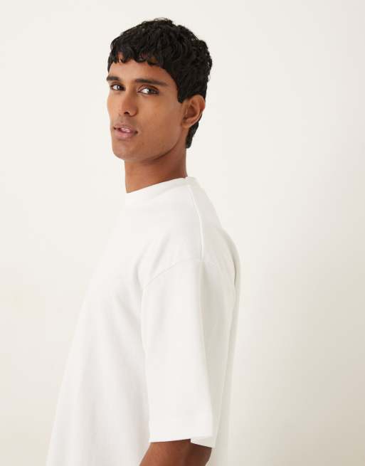 ASOS DESIGN - Zachte oversized recht T-shirt van zware stof in wit, 4 van 5