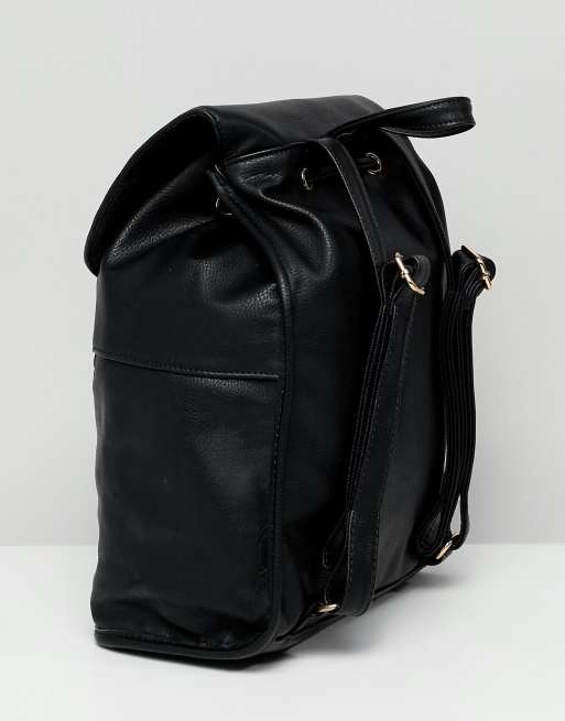 ASOS DESIGN - Zachte rugzak met ritsdetail in zwart, 2 van 4