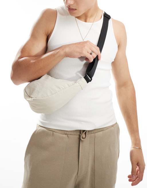 ASOS DESIGN - Zachte sling-crossbody tas in stone