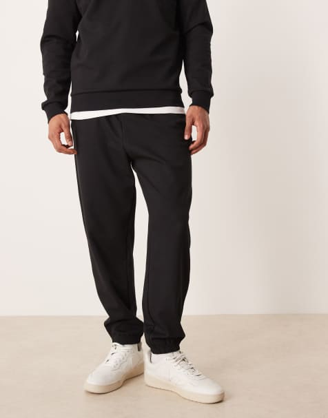 ASOS DESIGN - Zachte toelopende joggingbroek in zwart, deel van co-ord set - view 1
