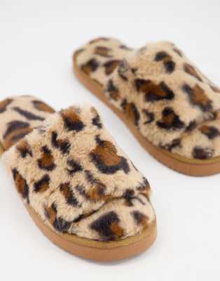 leopard print slippers asos