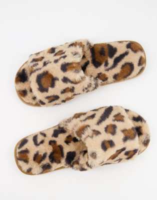 leopard print slippers asos
