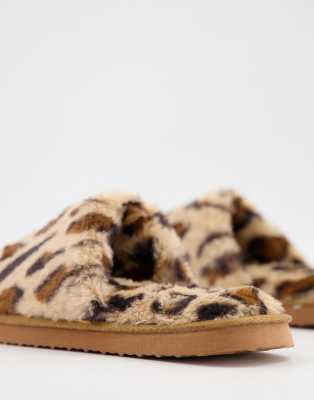leopard print slippers asos