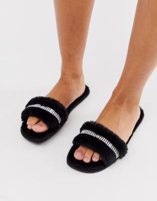asos fluffy slippers