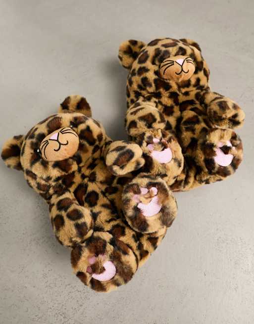 ASOS DESIGN Zaffy leopard slippers in multi ASOS