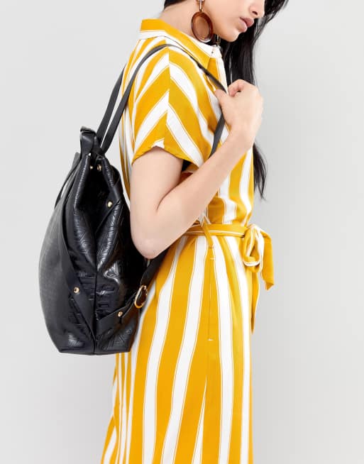 ASOS DESIGN Zaino con manico e dettagli in rilievo ASOS