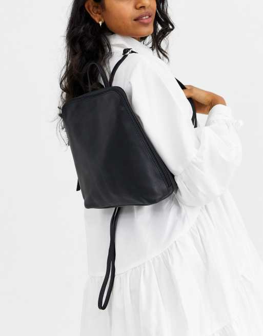 ASOS DESIGN Zaino lineare in pelle ASOS