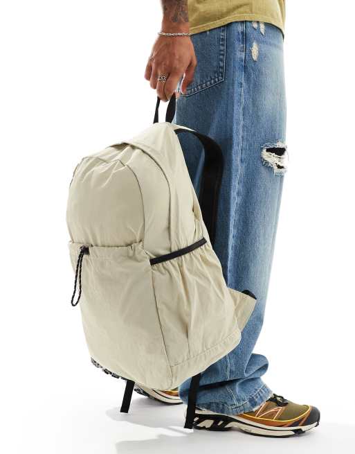 ASOS DESIGN Zaino morbido ecru con dettagli neri ASOS