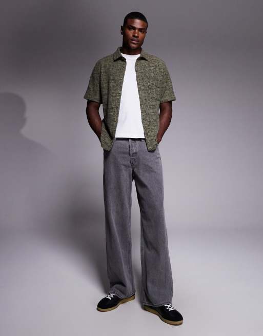 ASOS DESIGN – Żakardowa koszula o regularnym kroju w kolorze khaki, 2 z 5