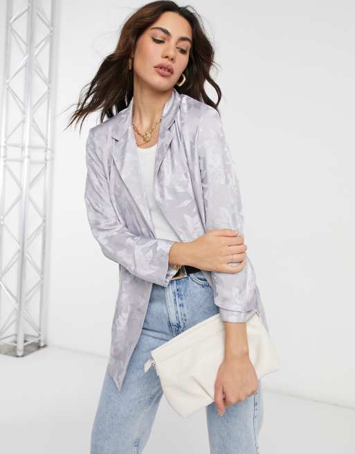 ASOS DESIGN – Żakardowa marynarka garniturowa dad w kwiaty