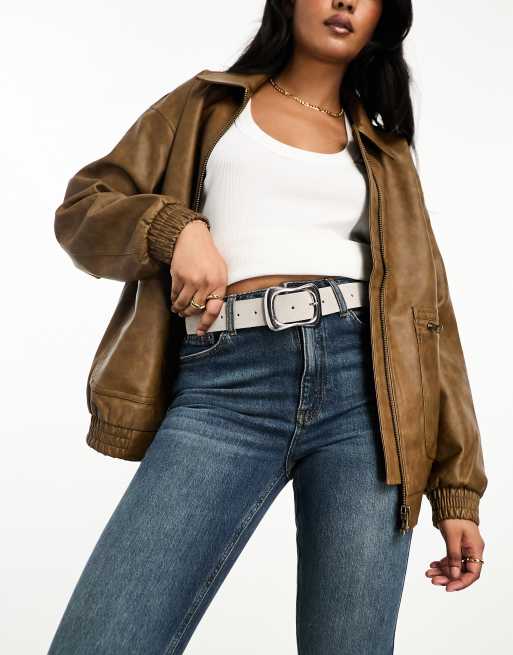 ASOS DESIGN – Zamszowy pasek z falowaną klamrą , 4 z 4