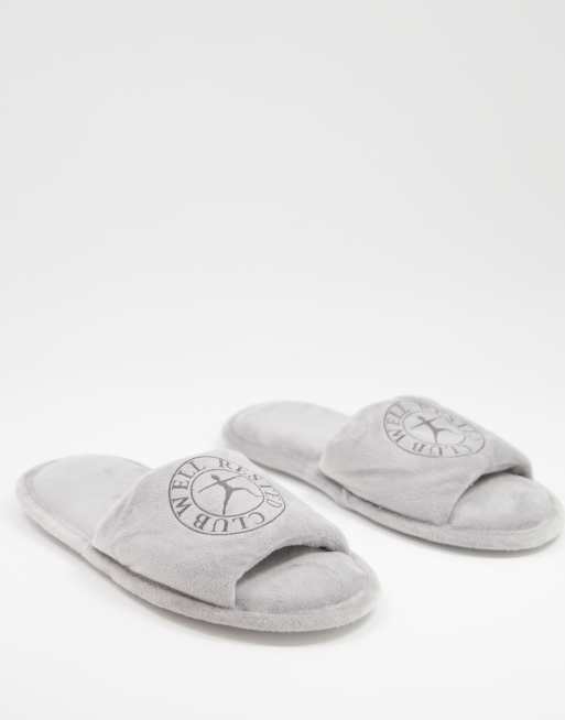 ASOS DESIGN - Zanda - Pantofole sliders grigie con custodia, 4 di 4