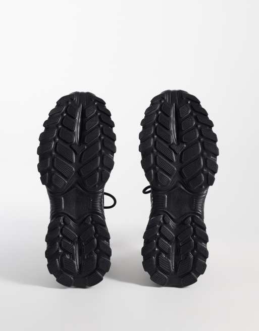 ASOS DESIGN - Zapatillas deportivas negras con cordones de punto, 5 de 5