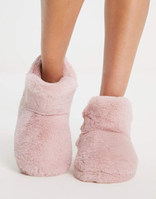 ASOS DESIGN Zari bootie slippers in blush , 4 of 4