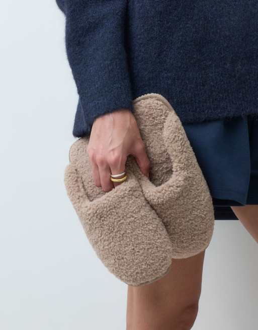 ASOS DESIGN Zaria tofflor med stängd tå i taupe borg, 3 av 4