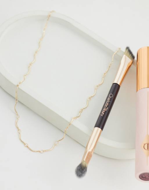 ASOS DESIGN – Zarte Halskette in Gold-Optik mit welligem Design, 2 von 4