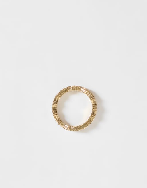 ASOS DESIGN zarter Ring mit Zirkonia-Steinen in Goldoptik, 3 von 3