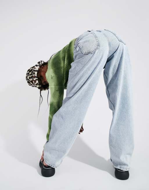 ASOS DESIGN - Zeer ruimvallende mom jeans met hoge taille in lichte wassing, 2 van 4