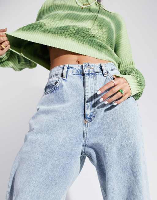 ASOS DESIGN - Zeer ruimvallende mom jeans met hoge taille in lichte wassing, 4 van 4